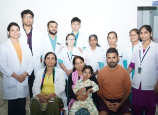 श्री महंत इन्दिरेश अस्पताल ने साढ़े तीन वर्षीय बच्चे का सफल बर्न उपचार कर दिया नया जीवन