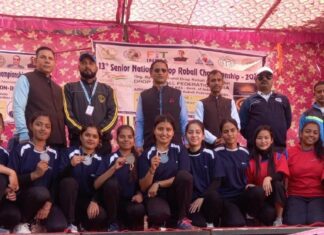 श्री गुरु राम राय विश्वविद्यालय की छात्राओं ने राष्ट्रीयड्रॉप रो बॉल प्रतियोगिता में जीता कांस्य पदक