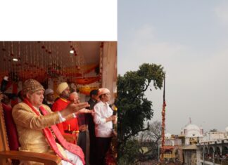 94 फीट ऊंचा आस्था का प्रतीक बना श्री झण्डा साहिबसंगतों के सहयोग से हुआ भव्य आरोहण